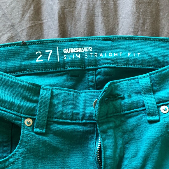 Turquoise Quiksilver Jean Pants - Picture 2 of 8
